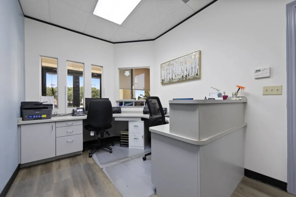 The front desk at Next Care Dental